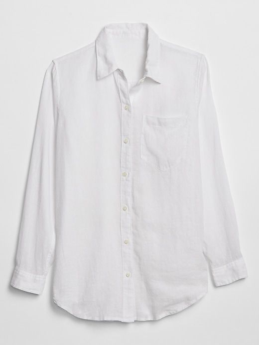 Linen button-down shirt